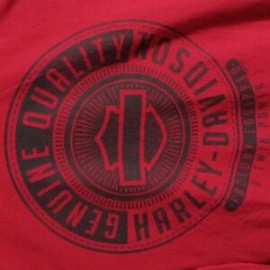 Harley-Davidson Red Long Sleeve Tee Mens Large